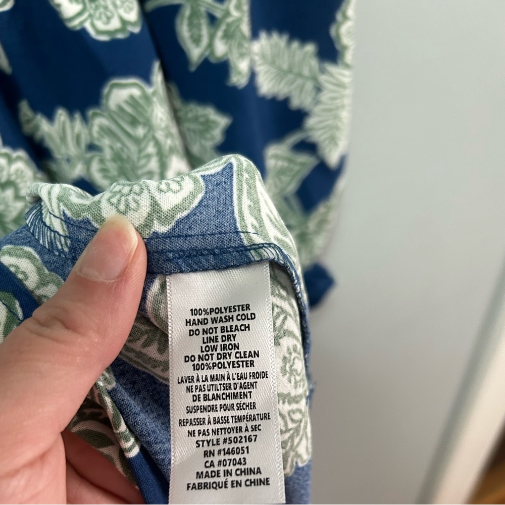 Monteau Los Angeles Blue Floral Print Dress - Picture 3 of 10